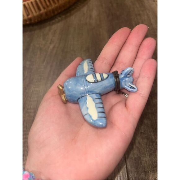 Aircraft Airplane Plane Hinged Trinket Box does not latch - Picture 4 of 6